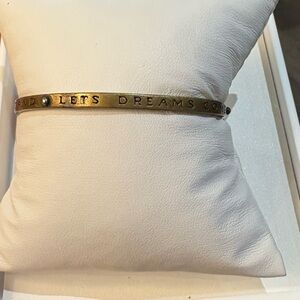 Gold Engraved Bangle Bracelet